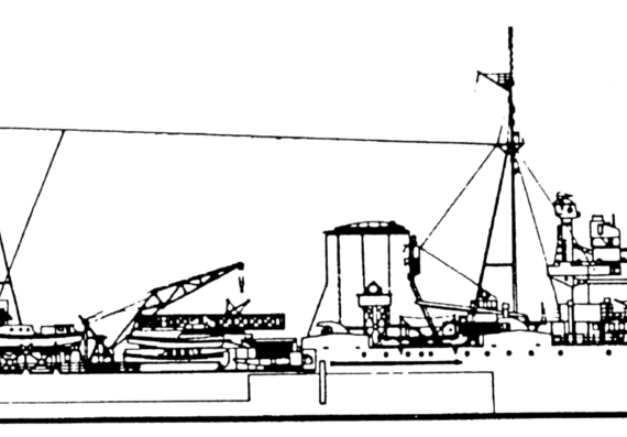 Корабль HMS Neptune [Light Cruiser] (1941) - чертежи, габариты, рисунки